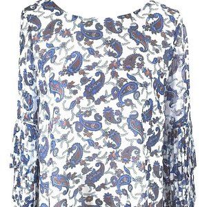 Luna Project Boho Bell Sleeve Top Medium Paisley